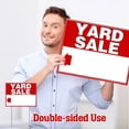 thumbnail image 6 of VEGCOO 5-Pack Yard Sale Signs 13x17 inch with Metal Stakes & 4 Price Stickers - Double-Sided Weatherproof Garage Sale Signs, Directional Arrow Sign, for Farmers Market - Reusable Rigid PP Board, 6 of 7