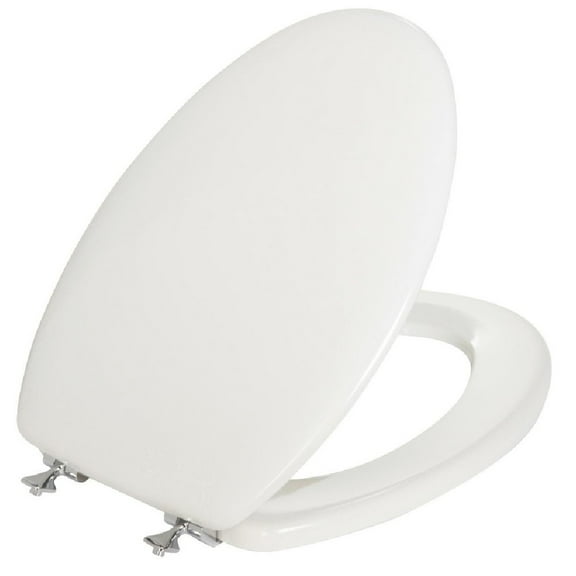Mayfair 144CHSL-000 Slow Close Elongated Toilet Seat, Molded Wood, White