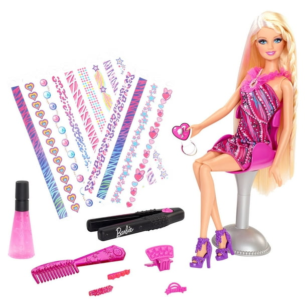 Barbie Hair Tattoos - Hair Tattoos Doll - Walmart.com