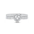 thumbnail image 2 of FB Jewels 10kt White Gold Diamond Heart Bridal Wedding Ring Band Set 1/2 Cttw Size 9, 2 of 4