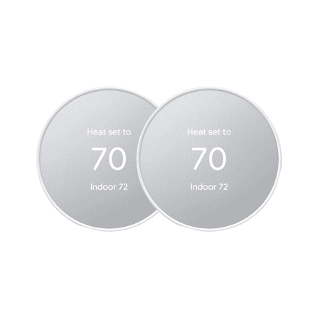 Google Nest Thermostat - Programmable Smart Thermostat for Home - Snow 2-Pack