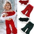 thumbnail image 2 of Conjunto de ropa de Navidad para niñas de 1 a 6 años, Cosplay de piel de Papá Noel con lentejuelas, camisetas de manga corta con hombros descubiertos y pantalones, disfraz para niños zhangyuxiang unisex, 2 of 2