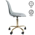 thumbnail image 5 of Urban Shop Acrylic Rolling Office Chair, Black, Adjustable Height, Mid Back, 5 of 9