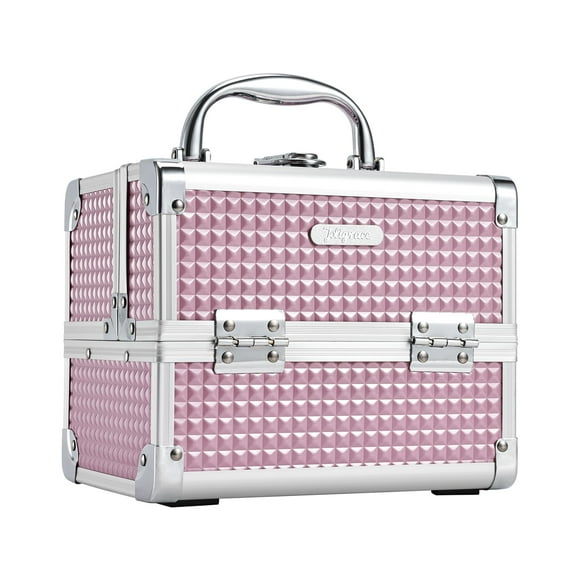 Estuche de maquillaje Joligrace, organizador portátil de viaje y cosméticos, color rosa