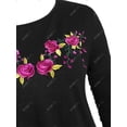 thumbnail image 3 of Tamaño más floral bordado dos tonos Pañuelo géneros de punto Rosegal  Picardías de talla grande, 3 of 5