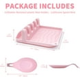 thumbnail image 4 of czcpp-LSVGOE 2 Pack Multiple Utensil Spoon Rest with Drip Pad Non-Slip Heat Resistant Kitchen and Grill Spoon Holder for Spatula, Ladle, Tongs, Kitchen Gadgets, and Cooking Accessories (Cute Pink), 4 of 4