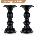 thumbnail image 2 of Juego de 2 candelabros de pilar de metal negro, centro de mesa para bodas, 2 of 3