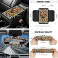 thumbnail image 5 of Yuyamidu Highland Cow Car Front Seat Covers Set of 12 Brown Cow Print Car Steering Wheel Cover Seat Belt Strap Cover Armrest Pad Trash Bag Air Vent Holder Rearview Mirror Cover Cup Holder Keychain, 5 of 6