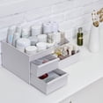 thumbnail image 4 of Organizador de maquillaje, caja de almacenamiento de maquillaje, caja de maquillaje de plástico, caja de almacenamiento de joyas, caja de almacenamiento de maquillaje, caja de cosméticos de regalo con cajones (tamaño grande (blanco) - 35,5 x 22 x 16 cm) brillar Electrónica, 4 of 5
