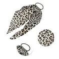 thumbnail image 3 of Unique Bargains 1 Pc Leopard Triangle Ribbon Hair Elastic Band Coffee Color, 3 of 5