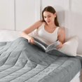 thumbnail image 2 of Cooling Weighted Blanket 12lb ‎5.47kg Queen Size - Grey, 2 of 6