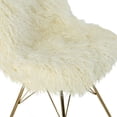 thumbnail image 4 of Linon Rowan Faux Fur Chair with Gold Metal Base, 4 of 5