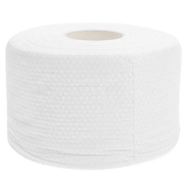 Toalla facial desechable de 80 piezas, tejido de algodón con estampado de perlas, toalla de belleza seca y húmeda de doble uso