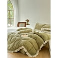 thumbnail image 5 of Xiao Hua Juego de sábanas, juego de sábanas y fundas de almohada, juego de cama individual, ropa de cama de hotel, decoración del hogar (azul oscuro), 5 of 5