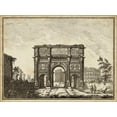 thumbnail image 2 of Unknown 14x12 Black Ornate Wood Framed with Double Matting Museum Art Print Titled - Roman Antiquities I, 2 of 4