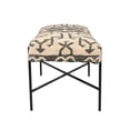 thumbnail image 3 of Ox Bay Scarlett 48" Southwestern Geometric Upholstered Accent Bench, Cream/Black, 3 of 8