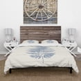 thumbnail image 2 of Designart 'Blue Fern Print on wood I' Cottage Duvet Cover Set, 2 of 4