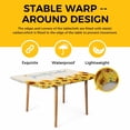 thumbnail image 4 of Yellow Sunflowers Table Cloths for 5 Foot Rectangle Tables, Summer Floral Elegant Pastoral Botanical Patio Waterproof Elastic Fitted Tablecloths, Washable Rectangular Table Cover for Camping, 4 of 8