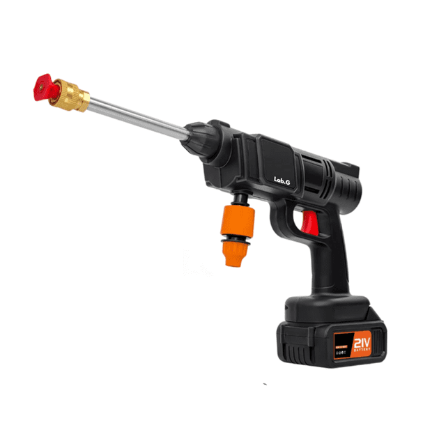 Pistola Hidrolavadora Inalámbrica Eléctrica Portátil 21 v Lab.G, Negro