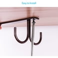 thumbnail image 4 of SURJDE Coffee Mugs Hooks Under Cabinet Coffee Cups Hanging Racks Under Shelf Coffee Mugs Holder with 16 Hooks Utensils Display Hanger for Kitchen Counter Organizer,Brown, 4 of 7