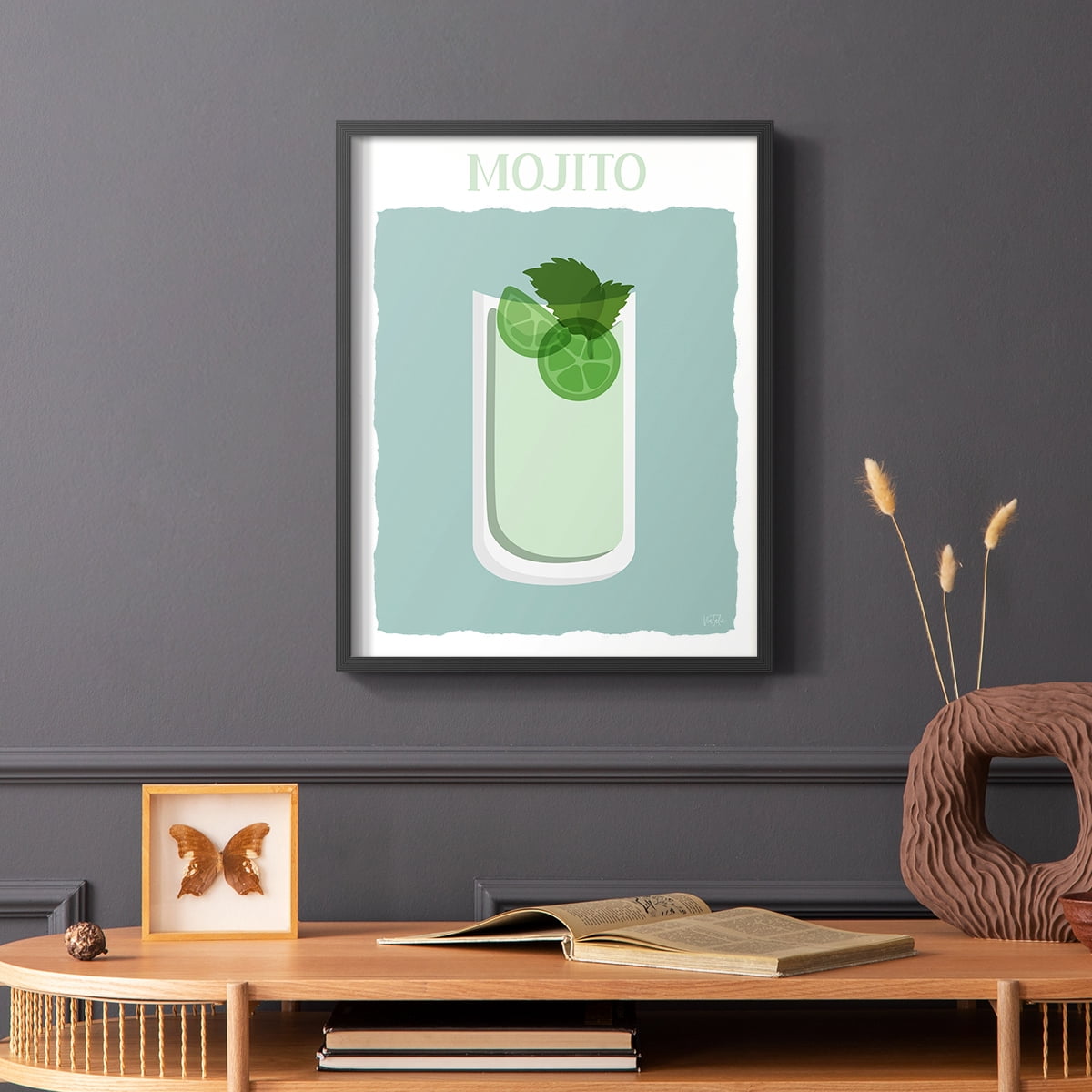 Mojito in Black Solid Wood 11 x 14 Framed Print