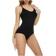 thumbnail image 2 of Lolmot One Piece Jumpsuits for Women Sexy Ribbed Sleeveless Adjustable Spaghetti Strip Tops Shapewear Thong Bodysuits, 2 of 5