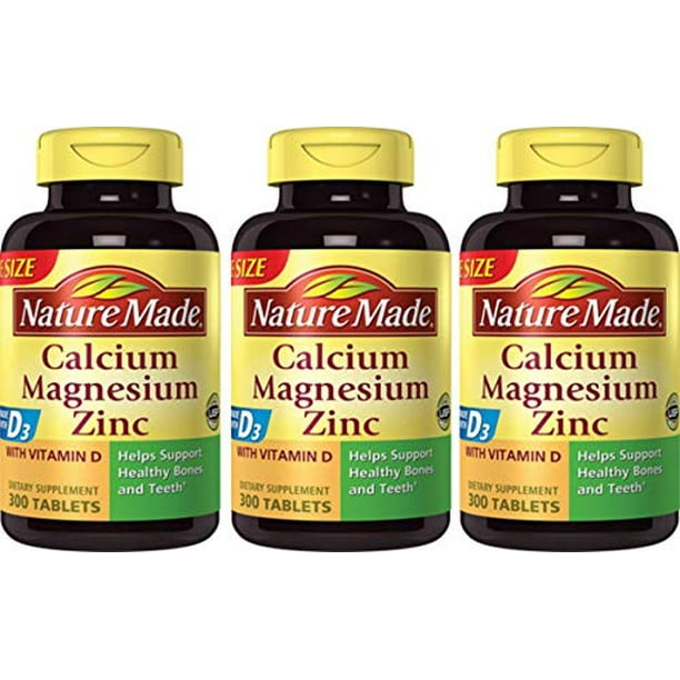 Nature Made Calcium And Vitamin D Nature Made Calcium, Magnesium & Zinc w. Vitamin D Tablets Value Size