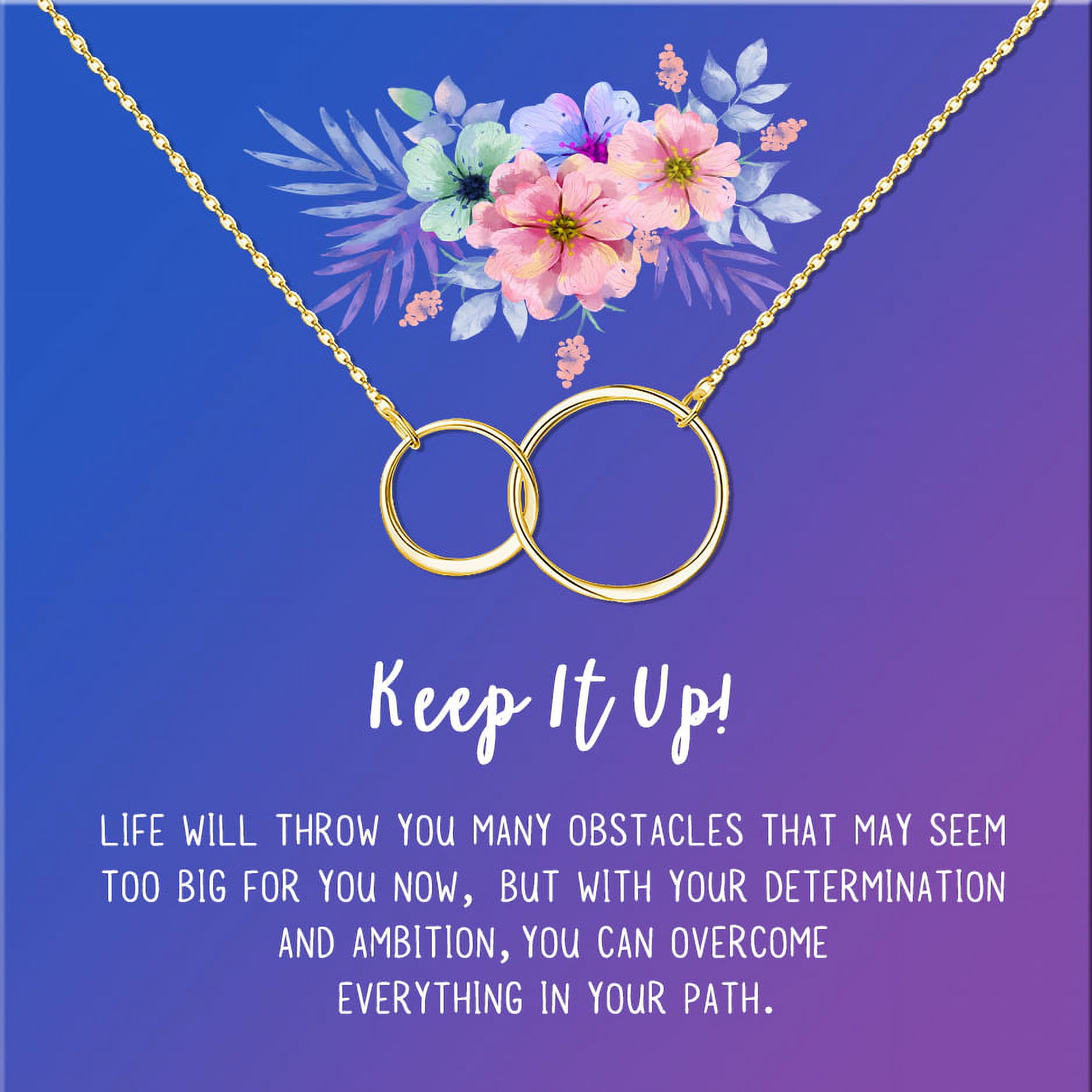 Anavia Stainless SteelPendan Keep It Up Card Necklace, Size: 0.90" L