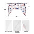 thumbnail image 5 of Blue Red Pentagram Swag Valances for Windows, Small Curtains Drapes, Independence Day Retro Country Kitchen Window Curtains Over Sink Rod Pocket Window Treatment Valance for Bedroom/Bathroom 56"x36", 5 of 5