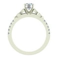 thumbnail image 4 of 0.90 ct tw Art Deco Trinity Knot Solitaire Wedding Ring 18K White Gold (G,SI), 4 of 6