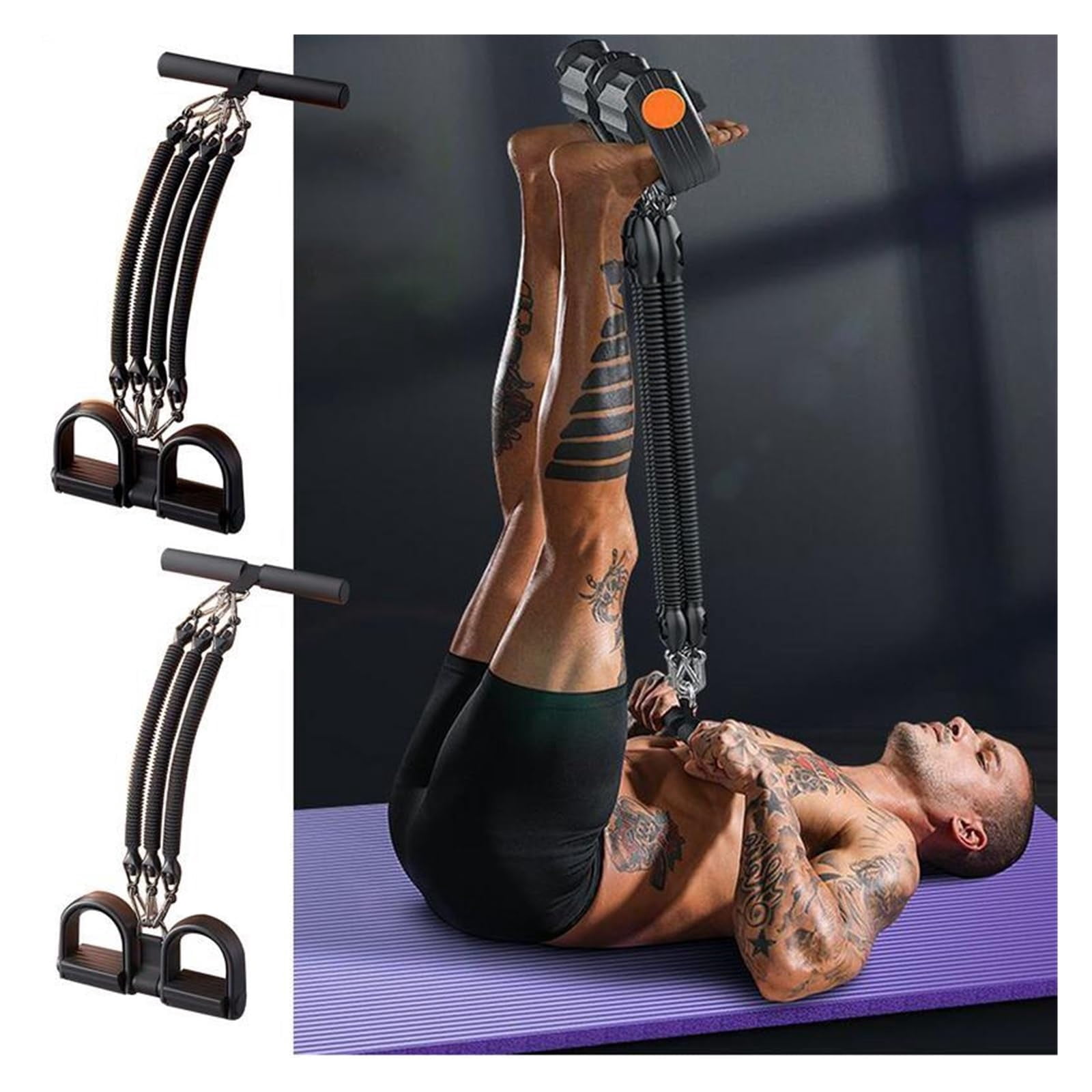 Pedal Resistance Band with Handle, Elastic Sit Up Pull Rope Sit Up Band Pull Rope Elastic Pedal Puller Yoga Pedal Puller Resistant Band for Waist Arm Leg