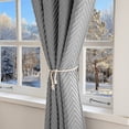 thumbnail image 2 of Qelus 100% Blackout Thermal Curtains for Winter, Rod Pocket Cold Blocking Thick Quilted Curtain Windproof Soundproof for Living room, Bedroom, 55''x 69'', Gray, 1 Panel, 2 of 9