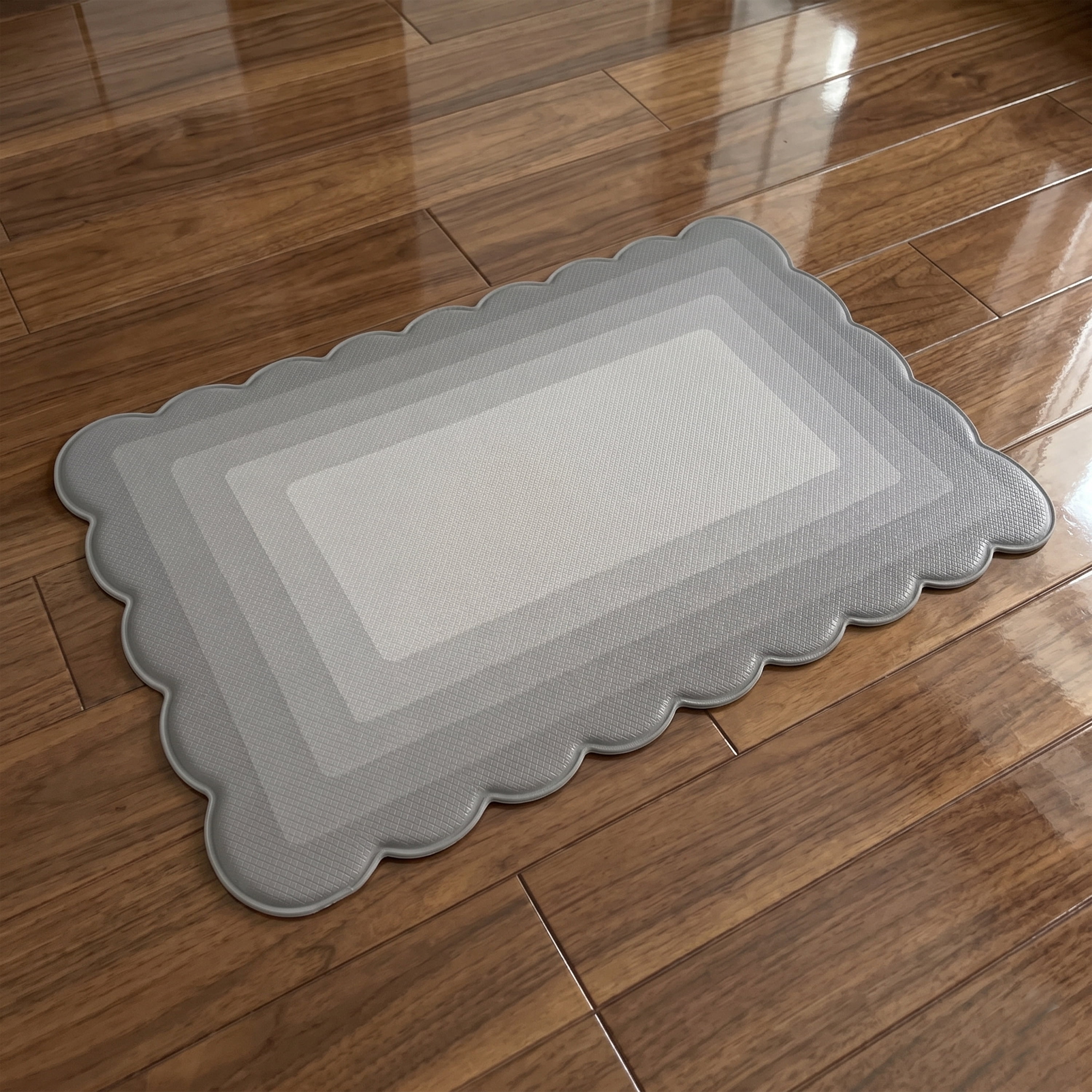Scalloped Edge Anti-Fatigue Mat 18x30 - Grayson - Grey