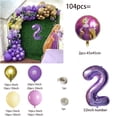 thumbnail image 5 of 104 piezas de globos de princesa Rapunzel para fiesta de cumpleaños de niña, suministros para regalo, decoración del hogar, globos con números, decoración para baby shower y boda, 5 of 5
