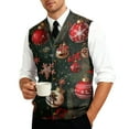 thumbnail image 5 of Kixjoy Christmas Sweater Vest Men Warm Knit Sleeveless Pullovers Sweater Casual Ribbed V Neck Sweaters Big and Tall Cable Stretch Vest Top, Dark Gray 3XL, 5 of 7