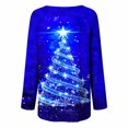 thumbnail image 4 of Pntutb Camiseta holgada con estampado navideño para mujer Cuello redondo Manga larga Pntutb Pntutb-4678, 4 of 5