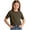 Army Green-01, variant on Girls' Short Sleeve Crew Neck T-Shirt Solid Color Soft Lightweight Tee for Ages 3-16, School & Everyday Wear