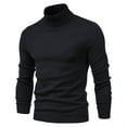 thumbnail image 2 of UVEASISHA Turtleneck Sweaters for Men Slim Fit Long Sleeve Thermal Tops Ribbed Knit Pullover Sweater Solid Basic Jumper Top Black XXL, 2 of 5