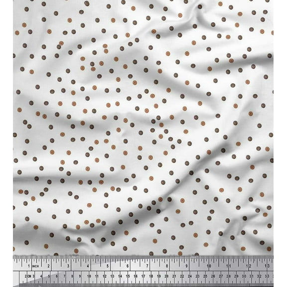 Soimoi Cotton Duck Fabric Cookies Shirting Print Sewing Fabric Yard 42 Inch Wide