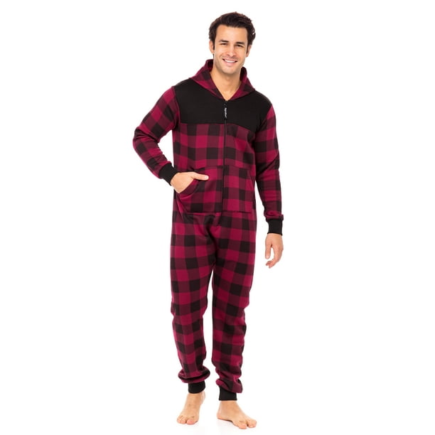 Mens footed shop pajamas walmart