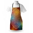 thumbnail image 3 of Abstract Apron Highly Detailed Floral Oriental Pattern on Geometric Colorful Background Artwork, Unisex Kitchen Bib Apron with Adjustable Neck for Cooking Baking Gardening, Multicolor, by Ambesonne, 3 of 3