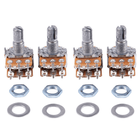 4 Pcs B50K 50K Ohm 6 Terminals Dual Linear Rotary Taper Potentiometers