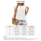 thumbnail image 4 of Blusa de manga con volantes para mujer, cuello redondo, elegante, transpirable, para uso diario, 4 of 6