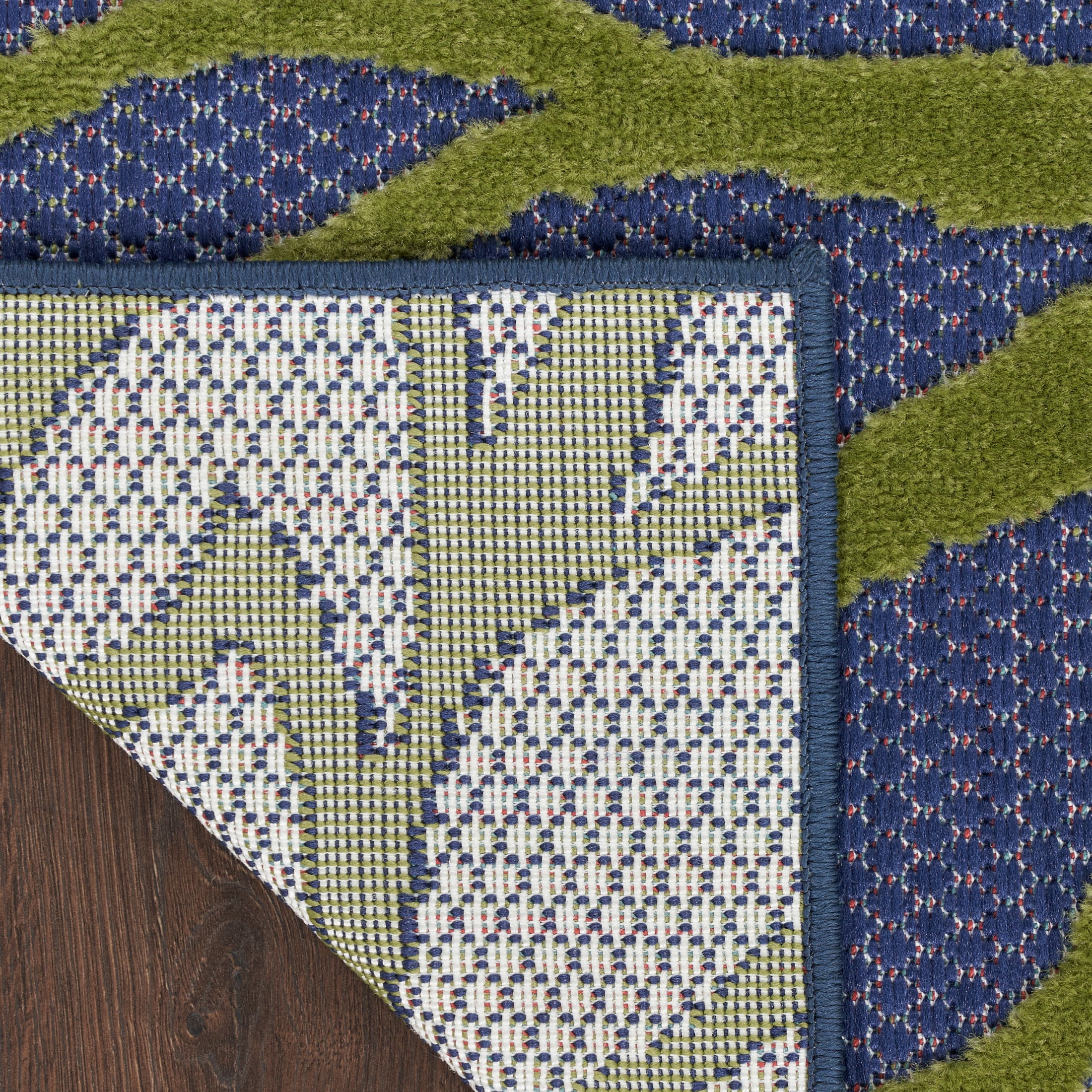 Nourison Aloha 2'3" x 10' Navy Multicolor Outdoor Rug