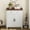 White and Brown, variant on M optimized Modern Sideboard Buffet Cabinet with 3-Tiers Adjustable Shelf, Kitchen Storage Cabinet with a Large Drawer for Dining Room, Bathroom, Entryway