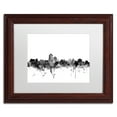 thumbnail image 2 of Trademark Fine Art "Albuquerque NM Skyline B&W" Canvas Art by Michael Tompsett, White Matte, Wood Frame, 2 of 4