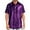 Purple, variant on Men's Sequin Slim Fit Short Sleeve Shirt Fashionable Hipster Party Top for Nightclub and Casual Wear