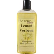 Lemon Verbena Massage Oil by Eclectic Lady, 8 oz, Sweet Almond Oil and Jojoba Oil