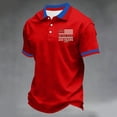 thumbnail image 2 of Trgacdwlo 1776-2026 Polo Shirt for Men 250th Anniversary USA Shirts Flag Print Independence Day Freedom Big and Tall 4th of July Golf Shirt, 2 of 5