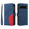 thumbnail image 7 of Dteck Google Pixel 7 Pro 2022 Wallet Phone Case with 9 Card Holder 1 Zipper Coin Wallet Cash Slot Lanyard Flip Leather Flip Folio Protective Cover,Blue, 7 of 7